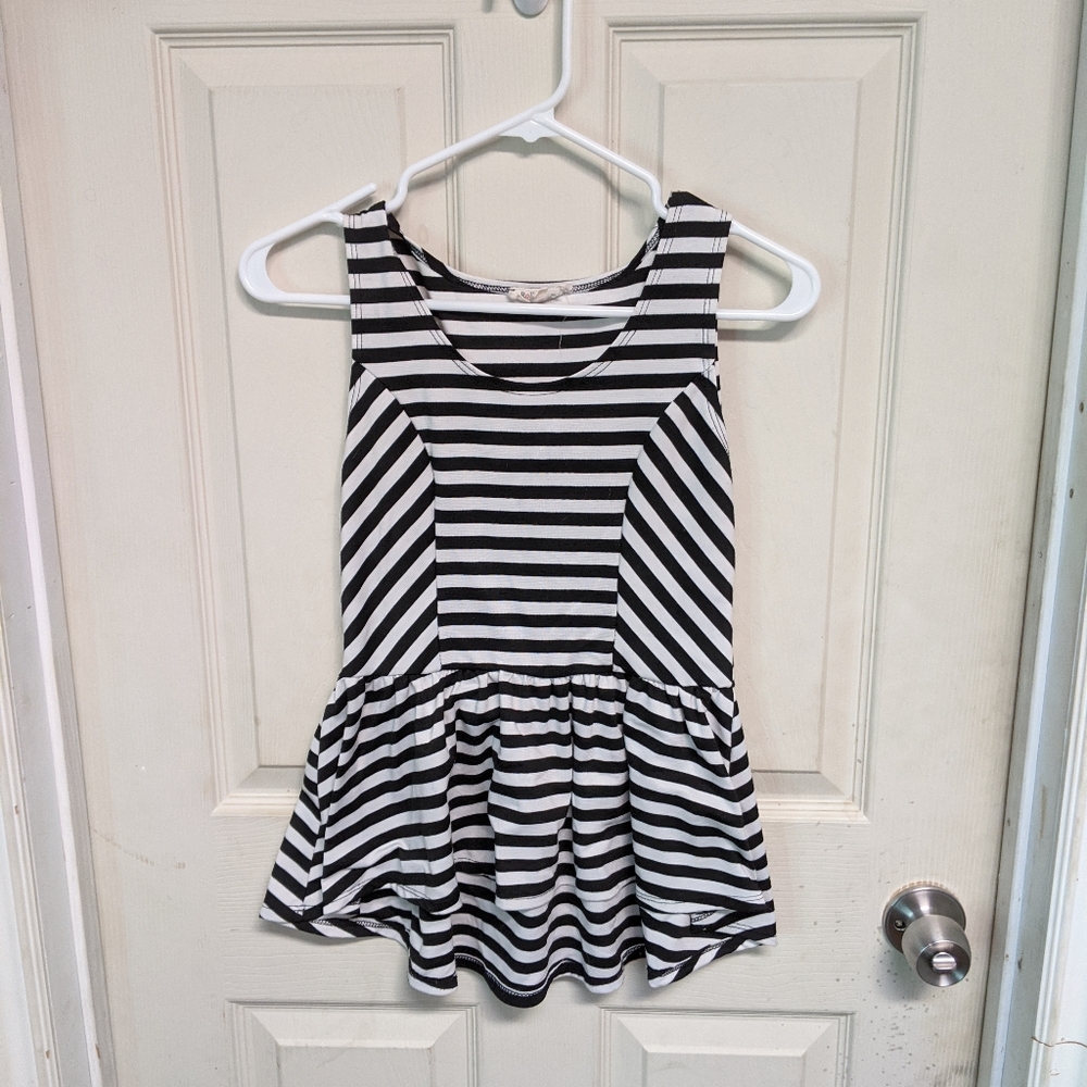 Striped peplum top